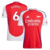 Maillot de Supporter Arsenal Gabriel 6 Domicile 2024-25 Pour Homme